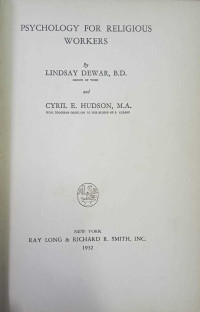 Psychology For Religious Workers