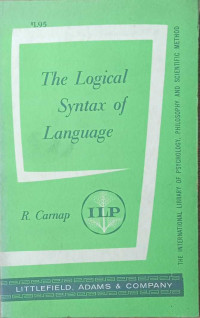 The Logical Syntax Of Language