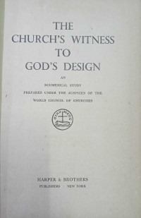 The Church's Witness To God's Design