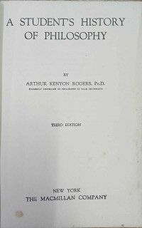 A Student's History Of Philosophy