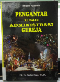 Pengantar ke dalam Administrasi Gereja