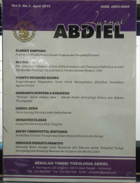 Jurnal Abdiel Vol. 5 No. 2 April 2015 - Jurnal Teologi Sosial Pentakostal