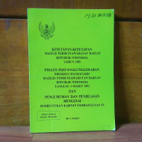 Ketetapan-ketetapan majelis permusyawaratan rakyat Republik Indonesia 1983 dan Pidato pertanggungjawaban Presiden/mandataris majelis permusyawaratan rakyat Republik Indonesia Tanggal 1 Maret 1983